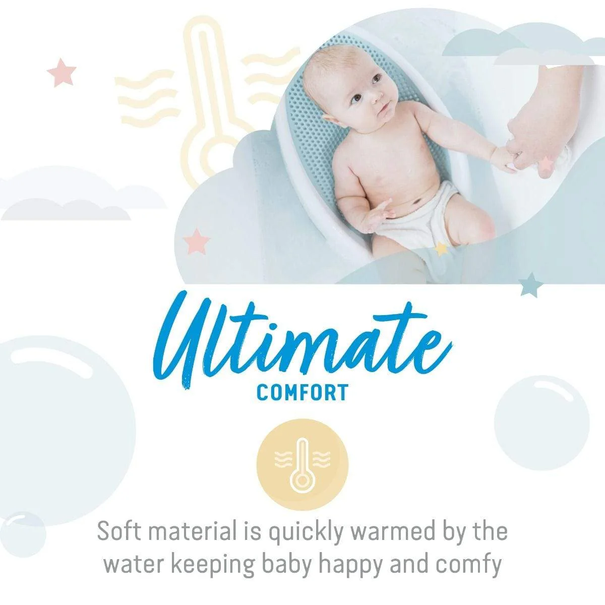 Angelcare Soft Touch Bath Support - Aqua - Image 3