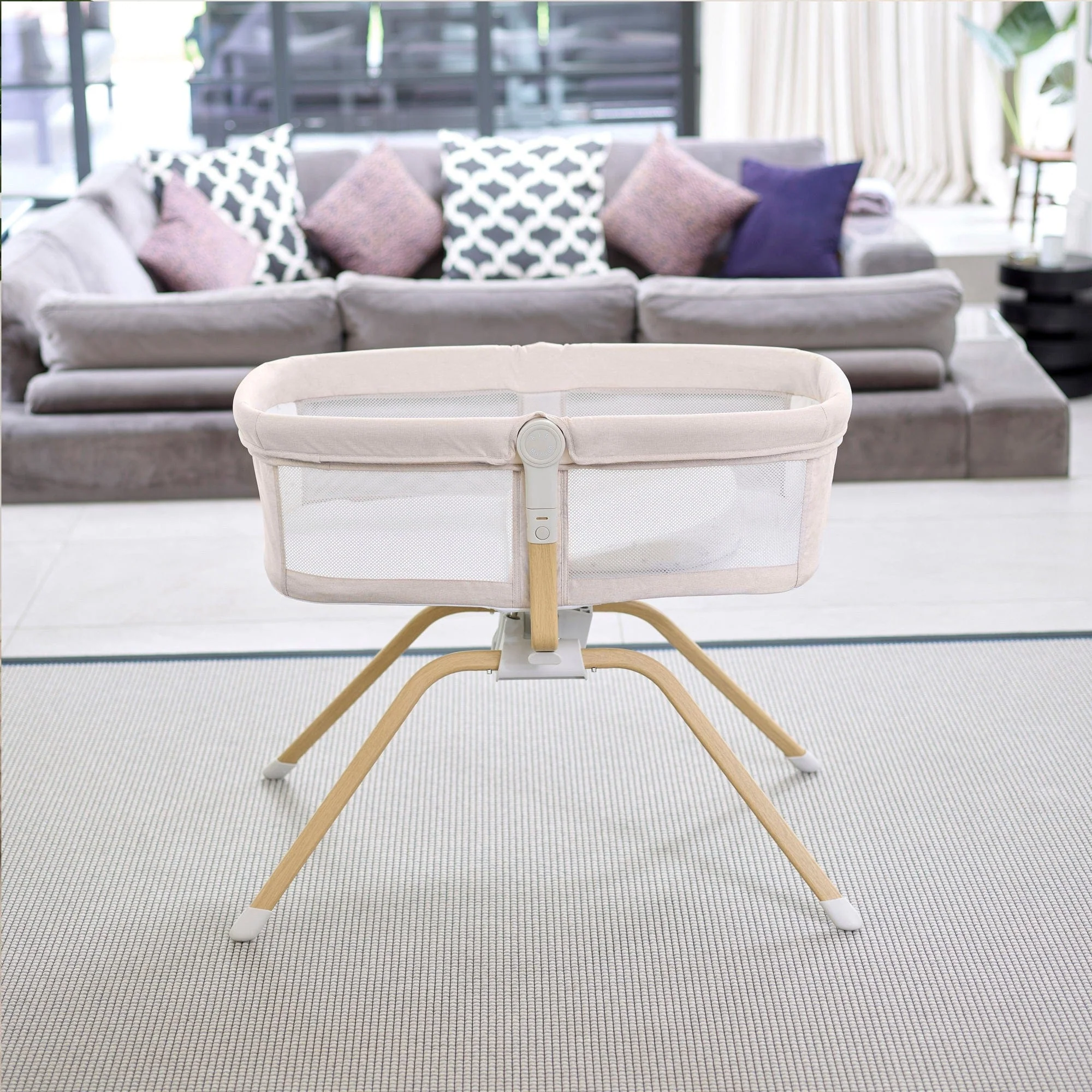 Babymore Air Motion Gliding Crib - Cream - Image 8