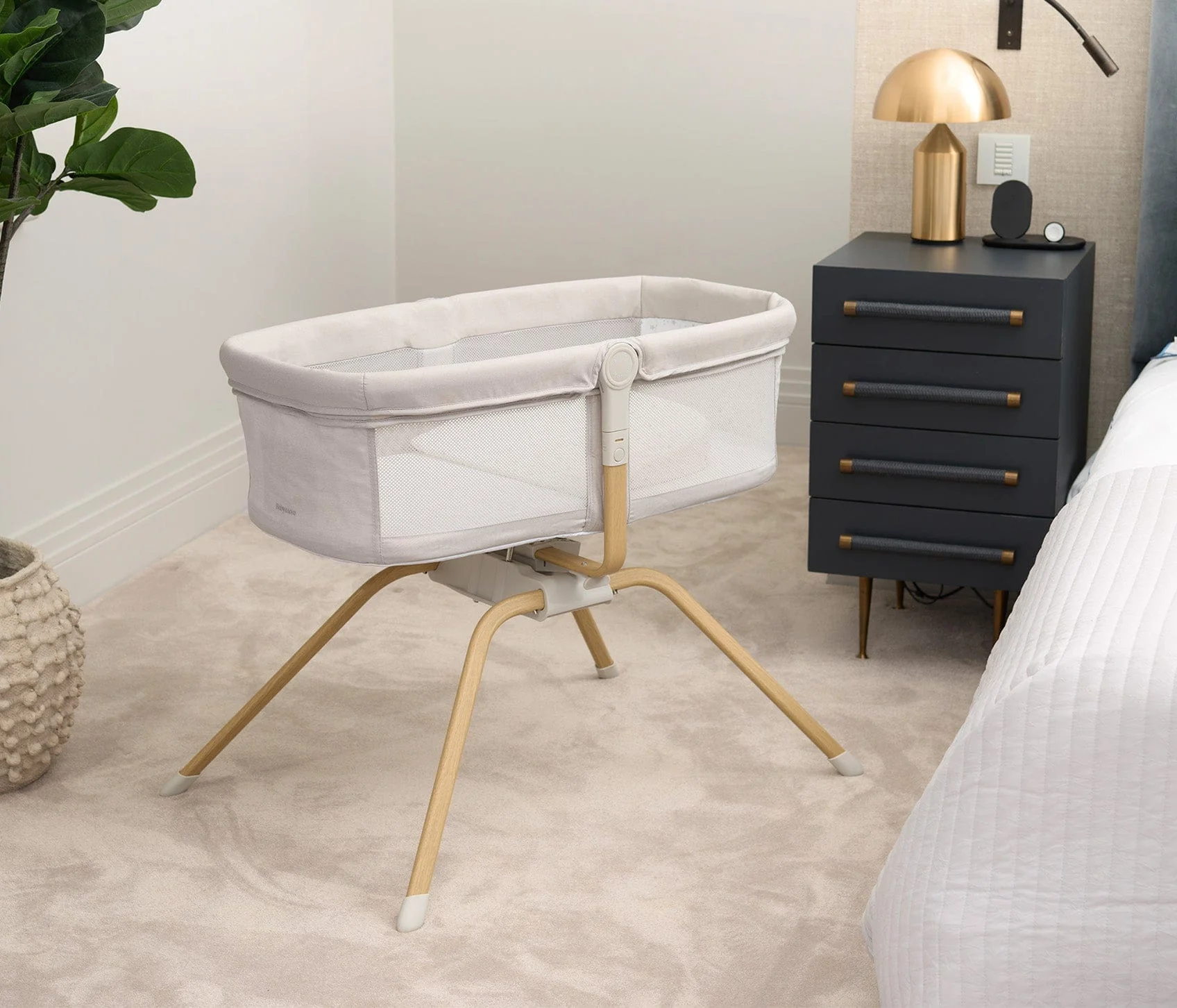 Babymore Air Motion Gliding Crib - Grey - Image 6