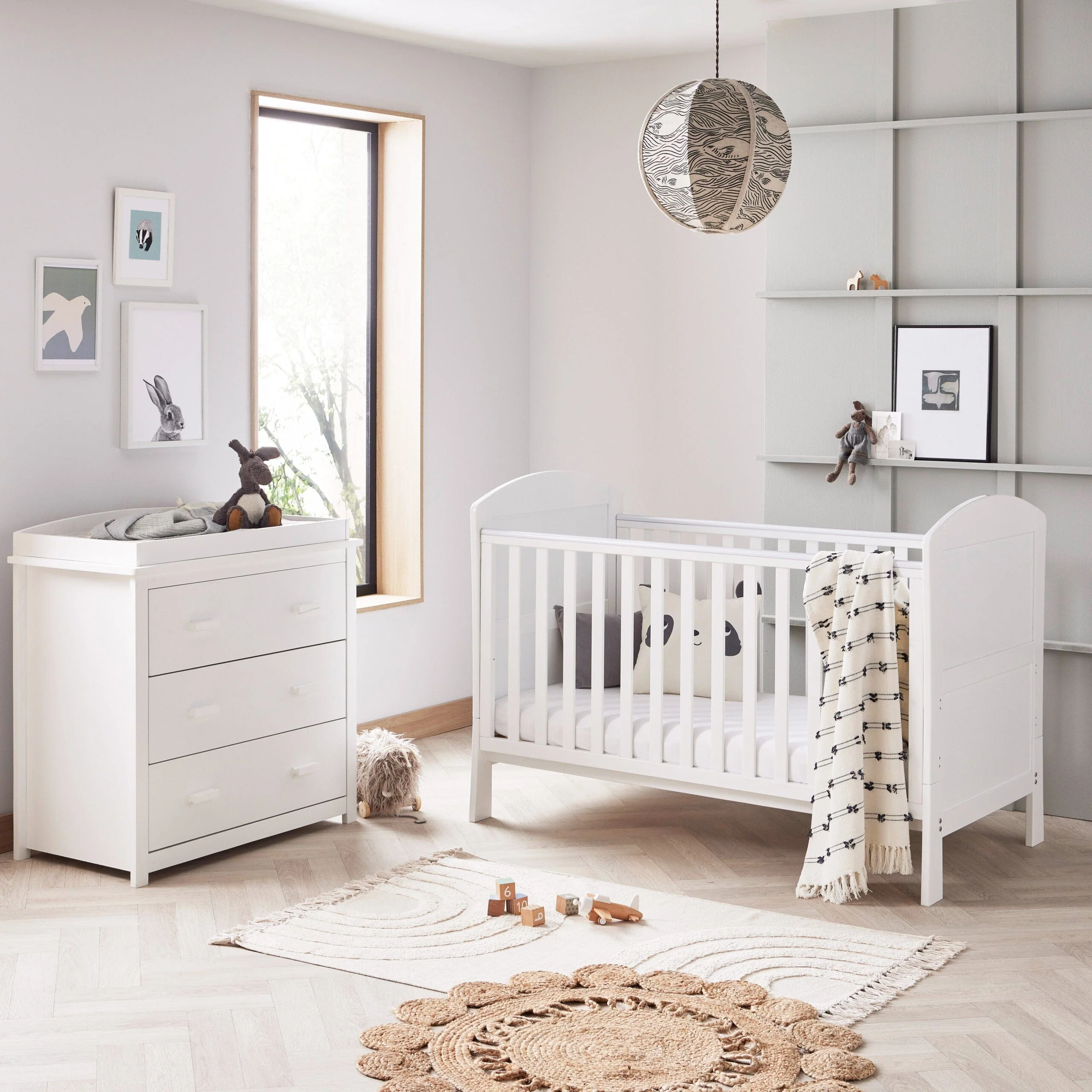 Babymore Aston 2 Piece Room Set - White - Image 2