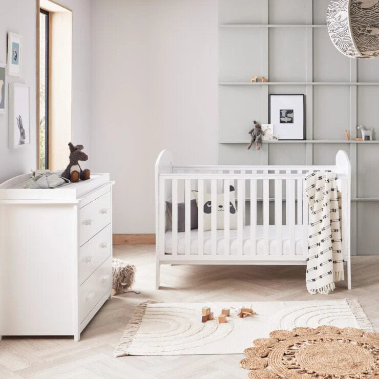 Babymore Aston 2 Piece Room Set - White - Image 3