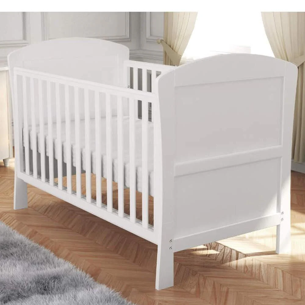 Babymore Aston Drop Side Cot Bed - White - Image 4