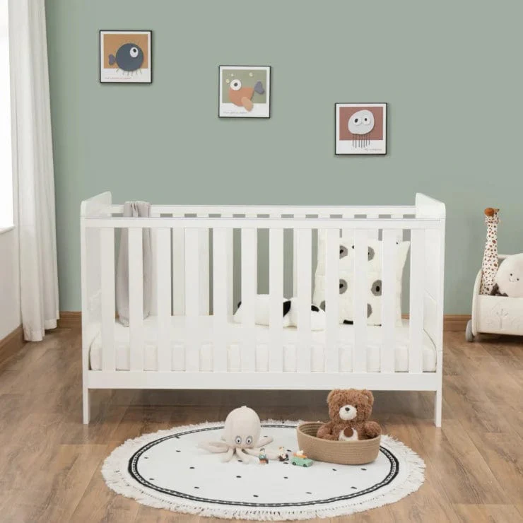 Babymore Caro Urban Cot Bed - White - Image 3