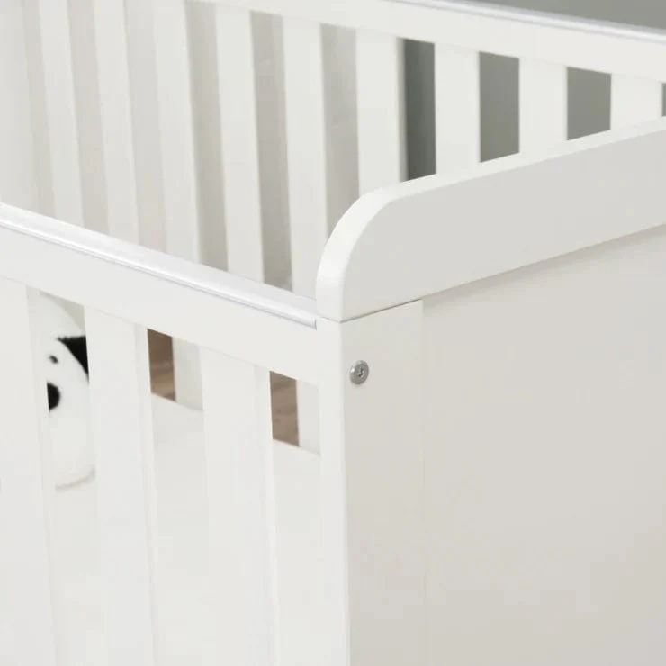 Babymore Caro Urban Mini Cot Bed - White - Image 5
