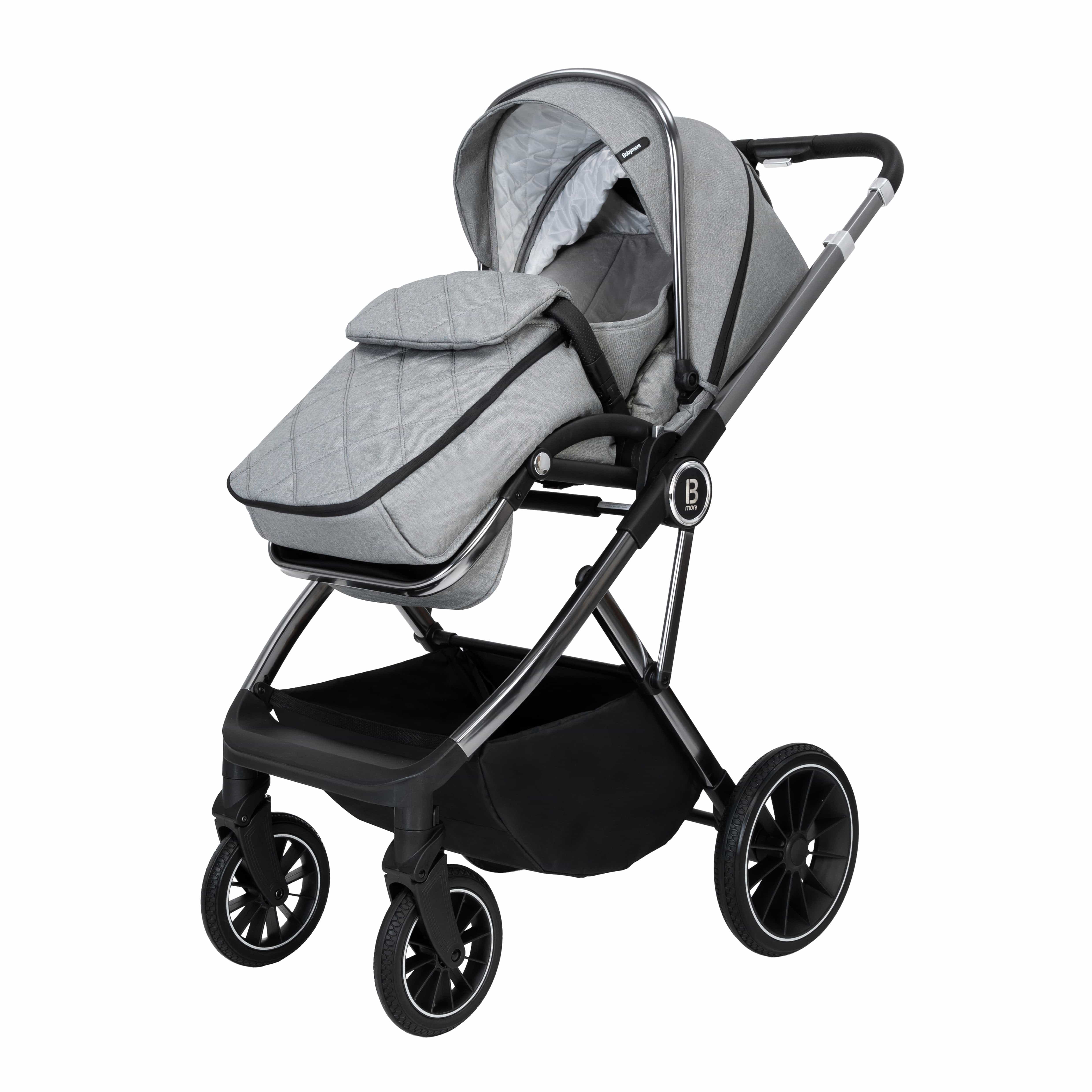 Babymore Chia Pram & Pushchair - Pearl Grey - Image 4