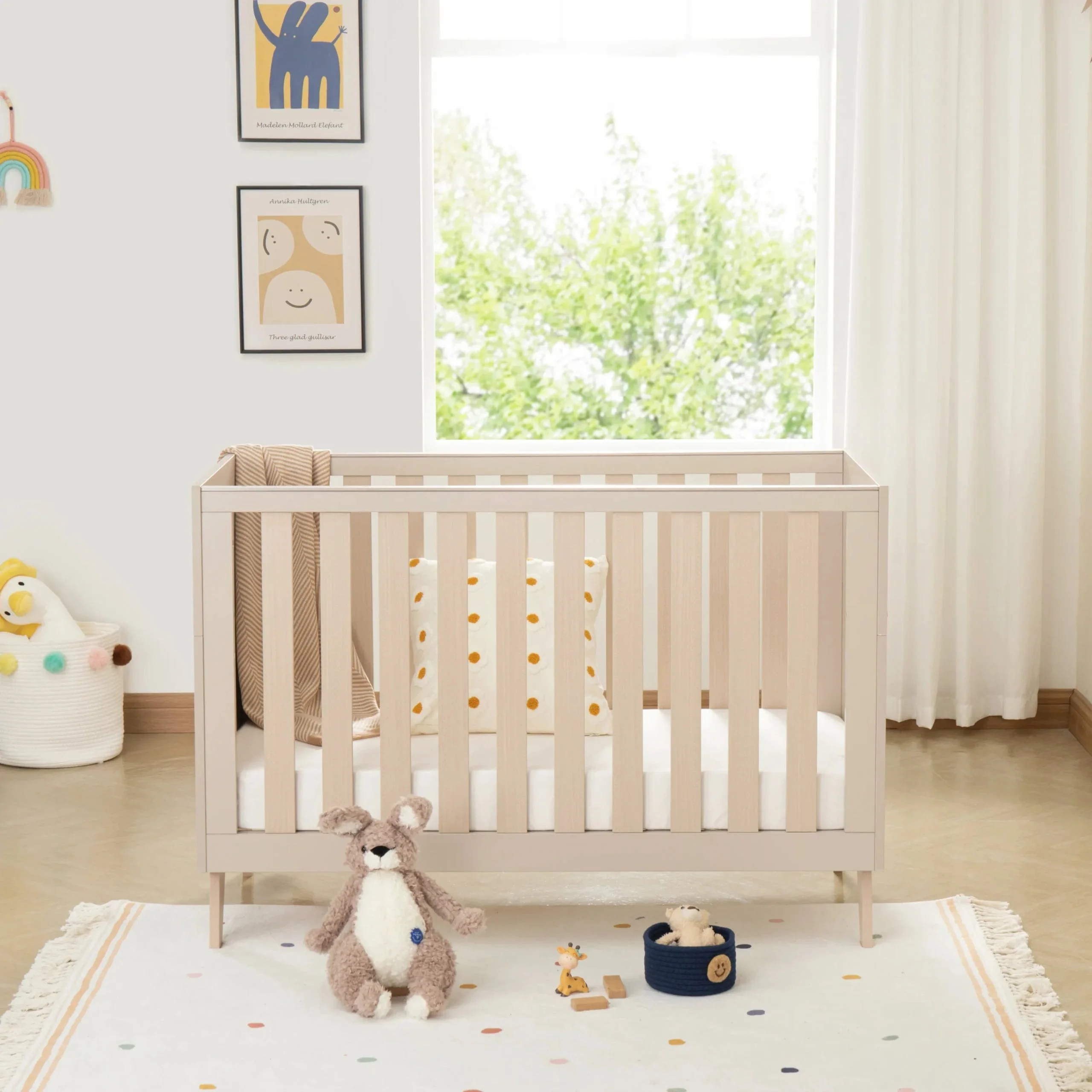 Babymore Dante Mini Cot Bed - Cashmere - Image 5