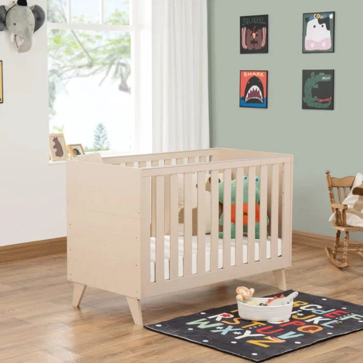 Babymore Dante Mini Cot Bed - Natural - Image 3