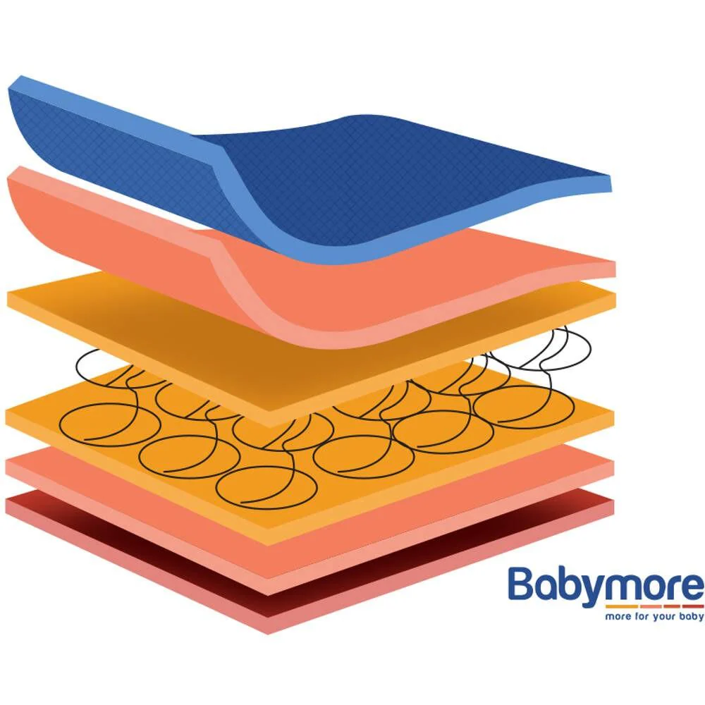 Babymore Deluxe Sprung Cot mattress - 120 x 60 x 10 CM - Image 2