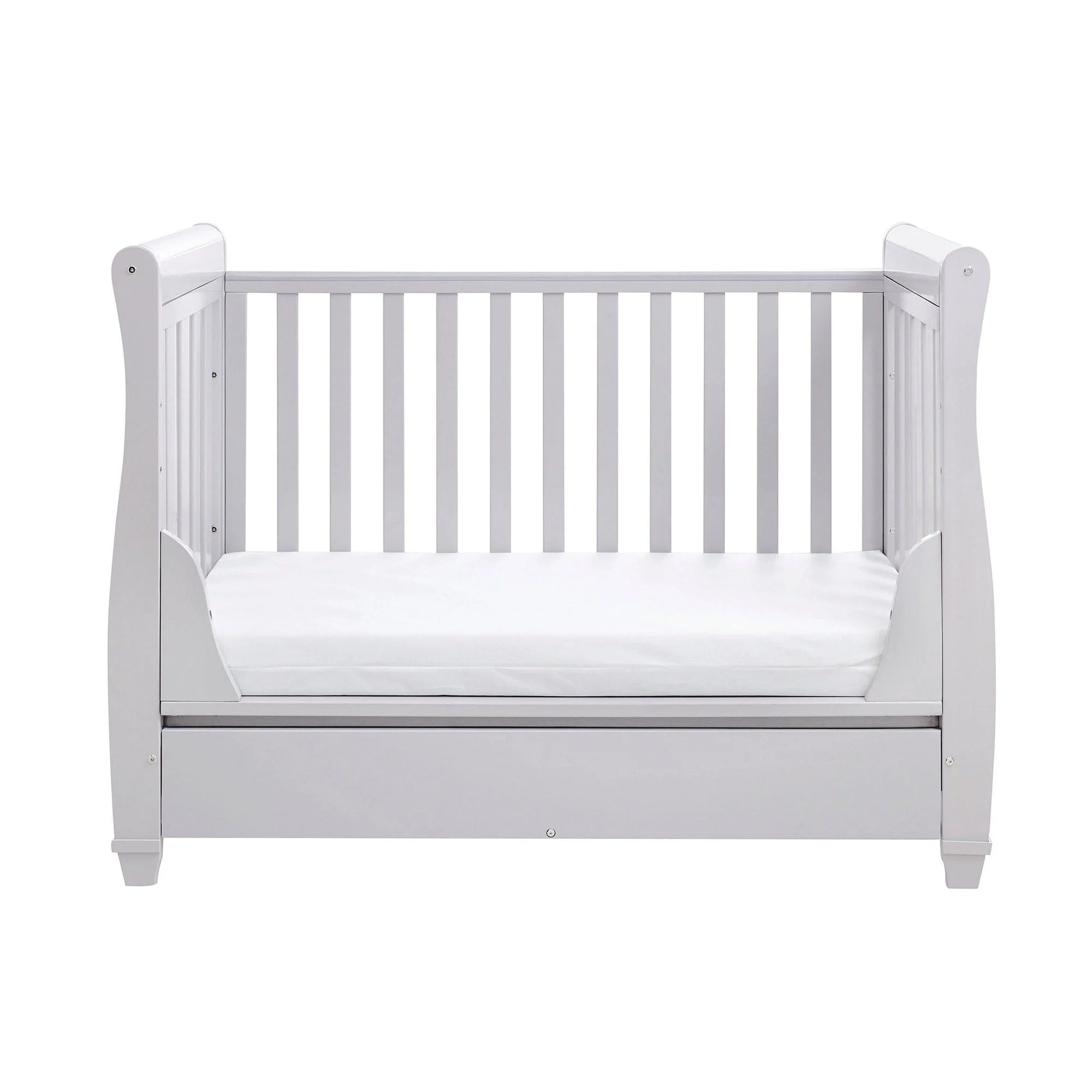 Babymore Eva Drop Side Cot Bed with Drawer - Grey - Image 8