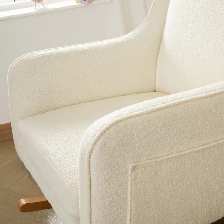 Babymore Ida Nursing Chair with Stool - Bouclé - Image 5