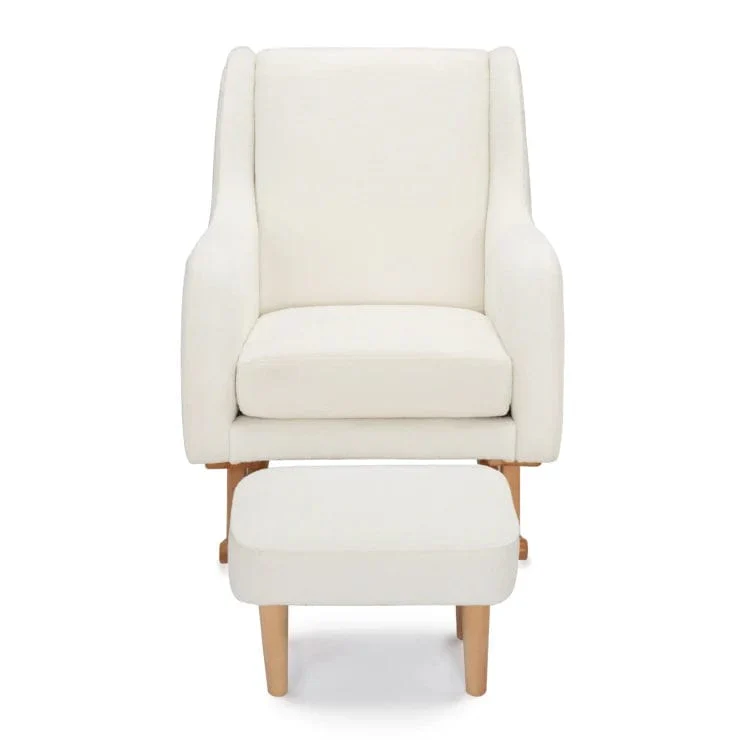 Babymore Ida Nursing Chair with Stool - Bouclé - Image 7