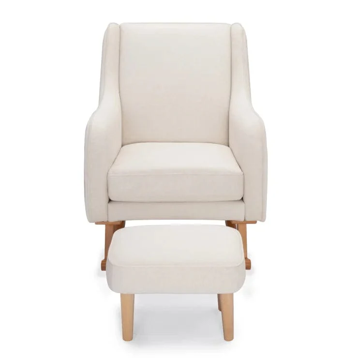 Babymore Ida Nursing Chair with Stool - Ivory - Image 5