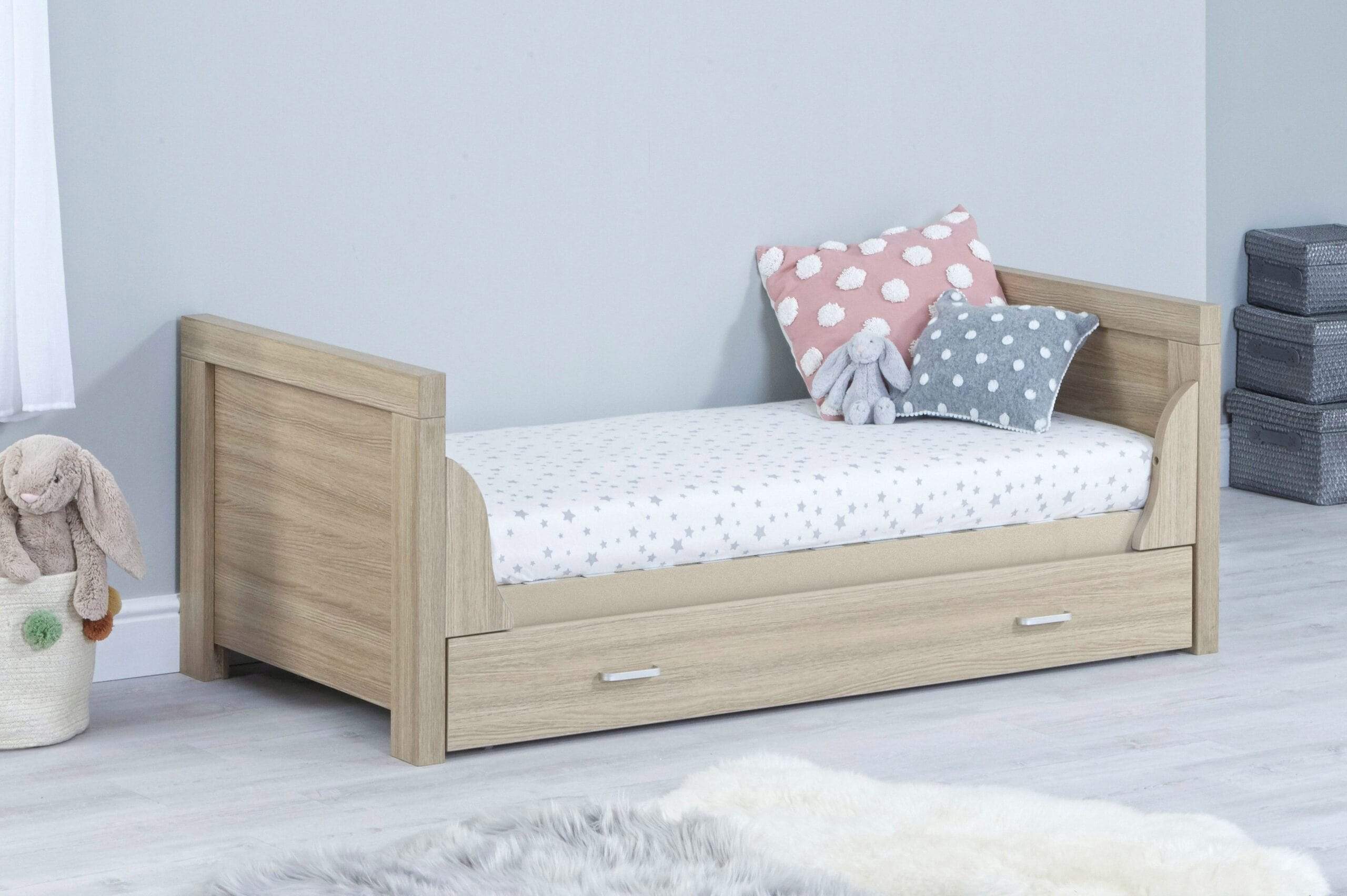 Babymore Luno 2 Piece Furniture Set with Drawer - Oak - Image 5