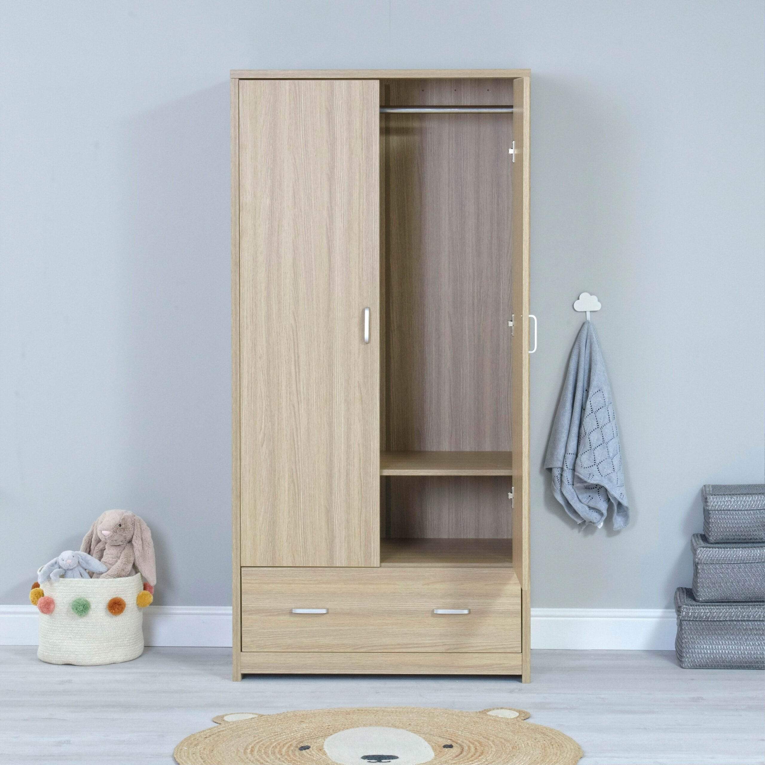 Babymore Luno / Veni Wardrobe - Oak - Image 5