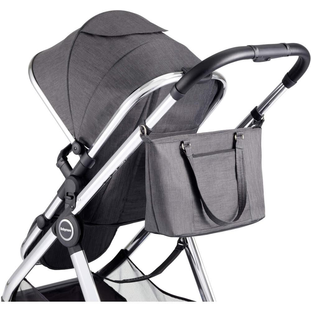 Babymore MeMore Pram & Pushchair 11 Piece - Chrome Slate - Image 12