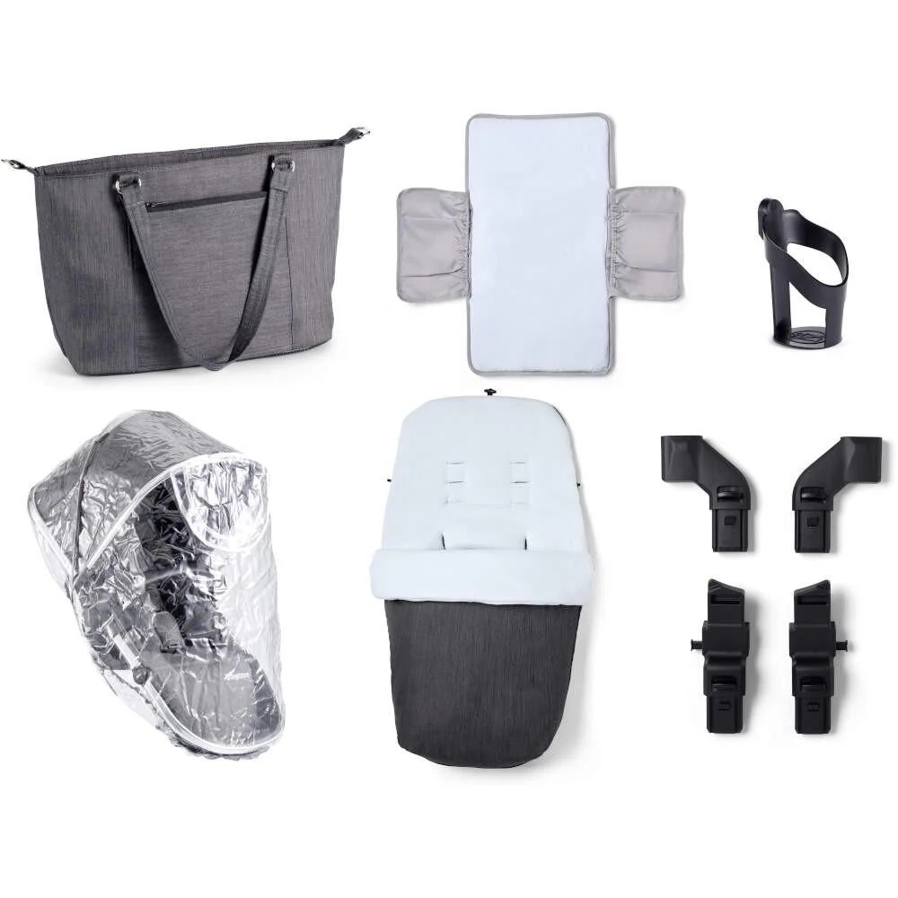 Babymore MeMore Pram & Pushchair 11 Piece - Chrome Slate - Image 13