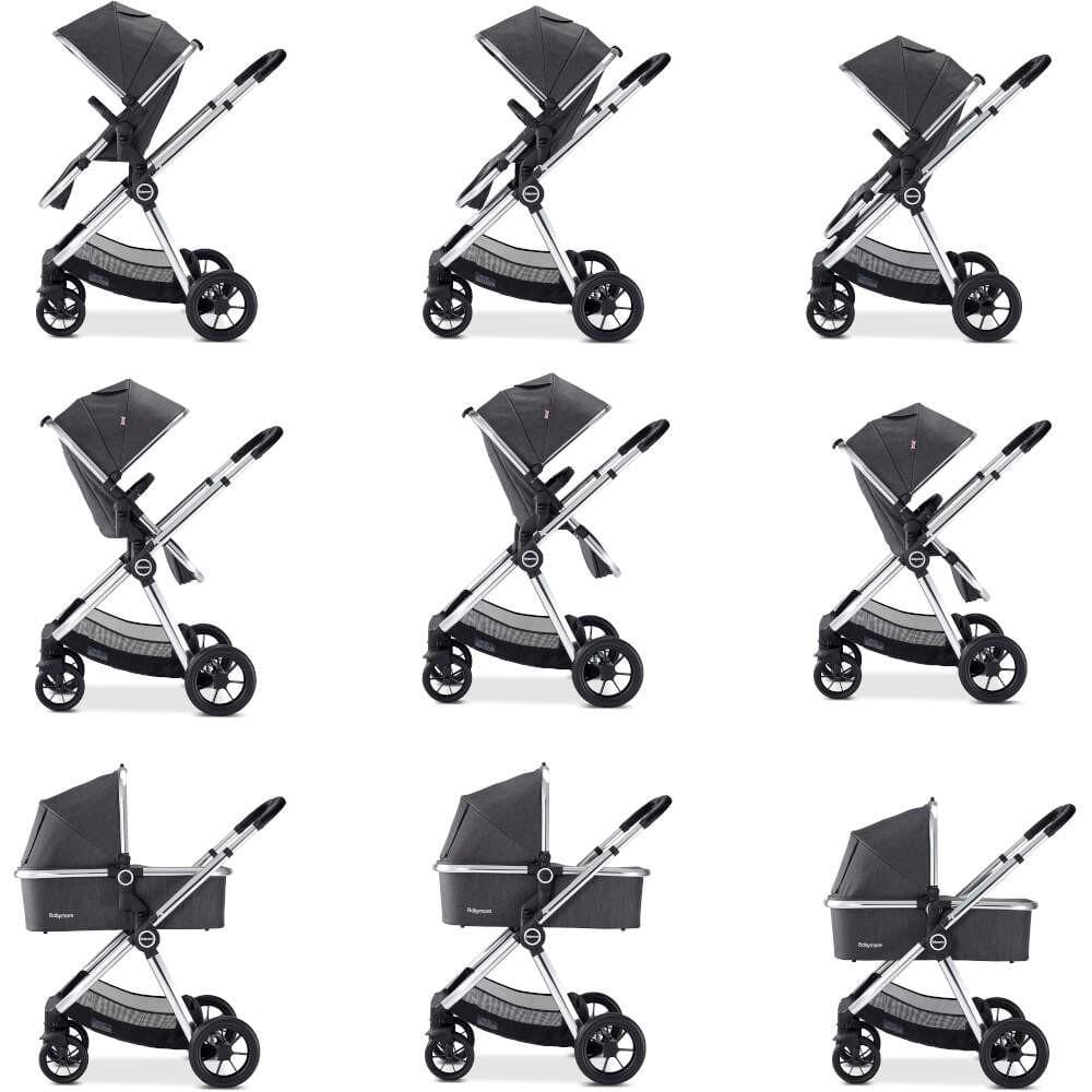 Babymore MeMore Pram & Pushchair 11 Piece - Chrome Slate - Image 16