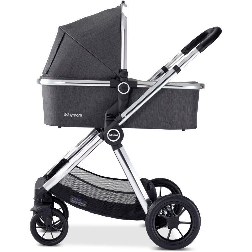 Babymore MeMore Pram & Pushchair 11 Piece - Chrome Slate - Image 3