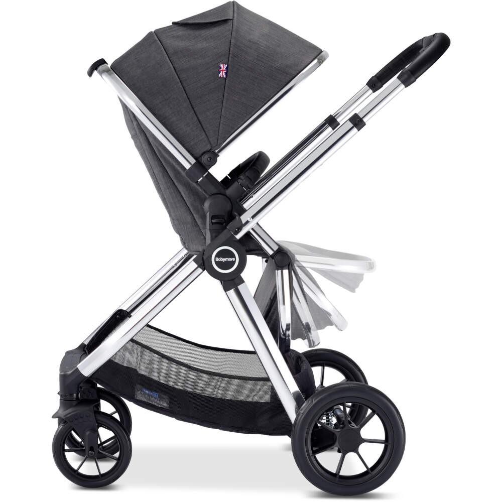 Babymore MeMore Pram & Pushchair 11 Piece - Chrome Slate - Image 7