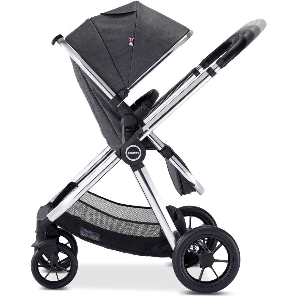 Babymore MeMore Pram & Pushchair 11 Piece - Chrome Slate - Image 8