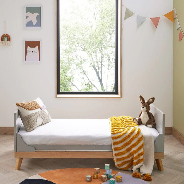 Babymore Mona Cot Bed - Grey - Image 4