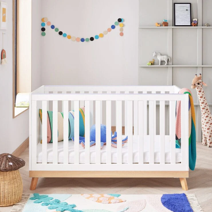 Babymore Mona Cot Bed - White - Image 2