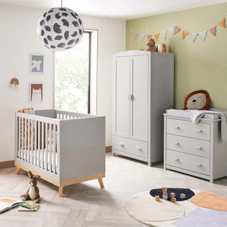 Babymore Mona Mini 3 Piece Universal Room Set - Grey - Image 2