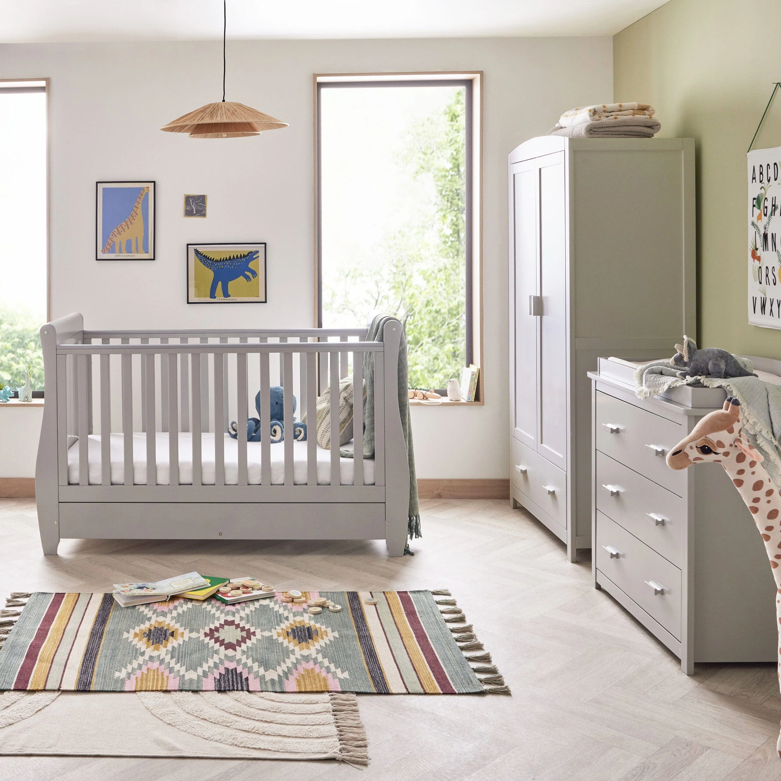 Babymore Stella 3 Piece Room Set - Grey - Image 3