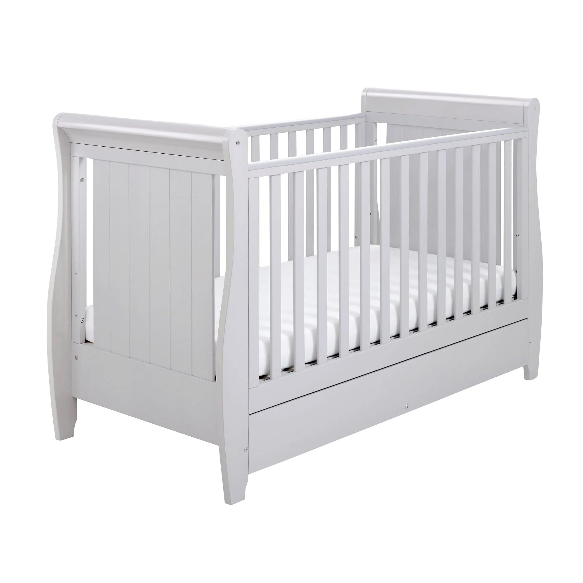 Babymore Stella Drop Side Cot Bed - Grey - Image 5