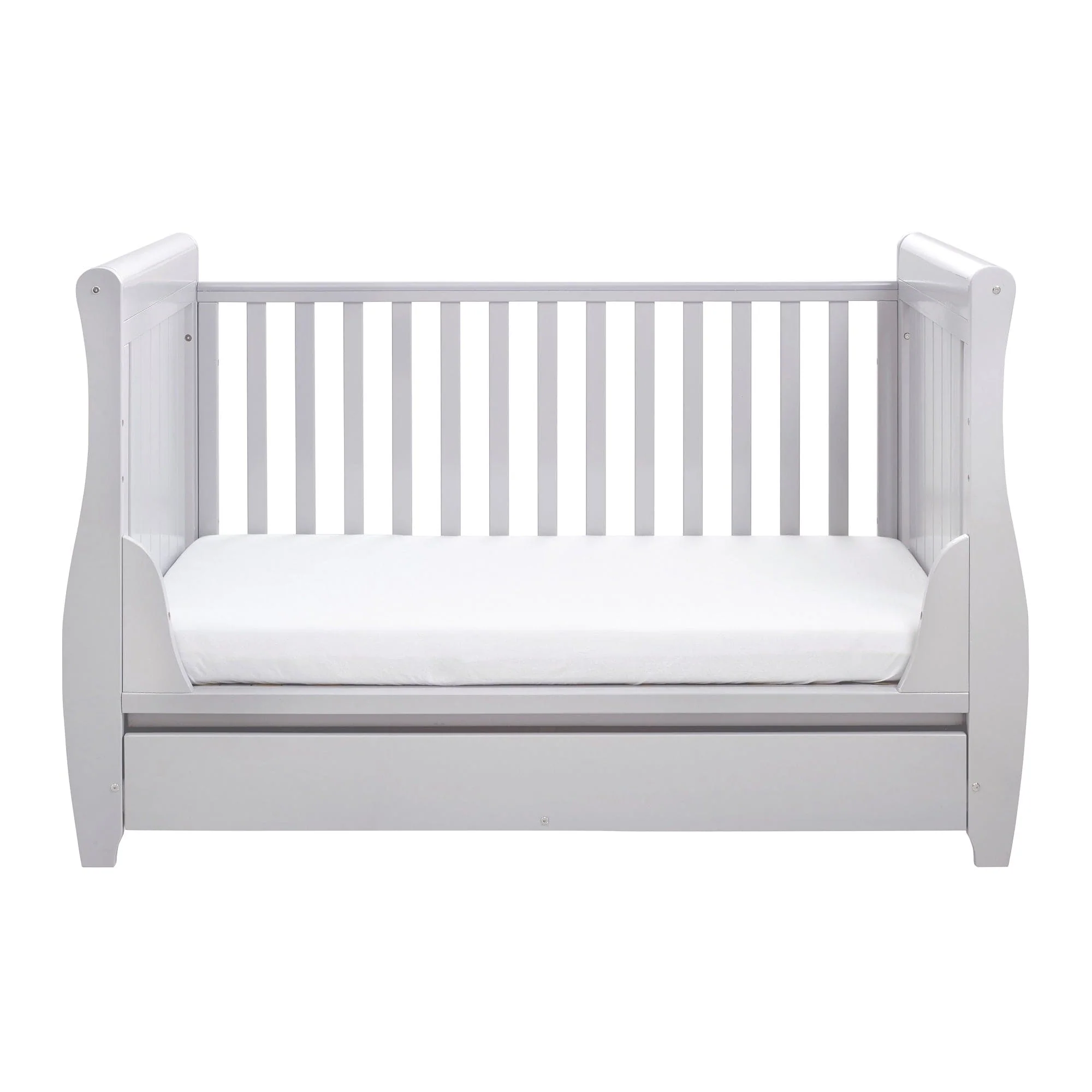 Babymore Stella Drop Side Cot Bed - Grey - Image 7