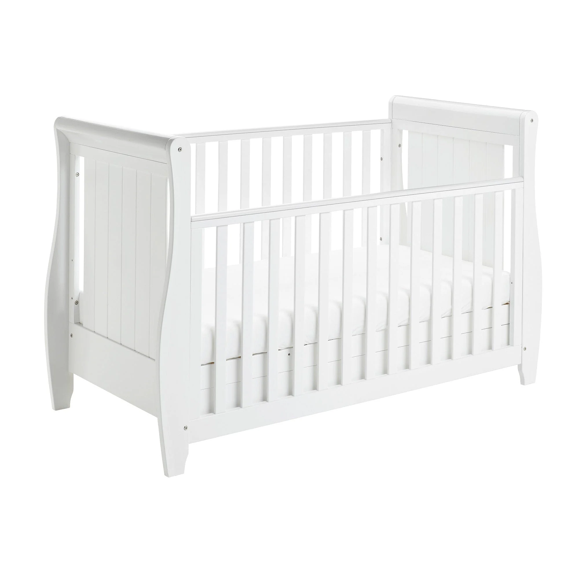 Babymore Stella Drop Side Cot Bed - White - Image 5