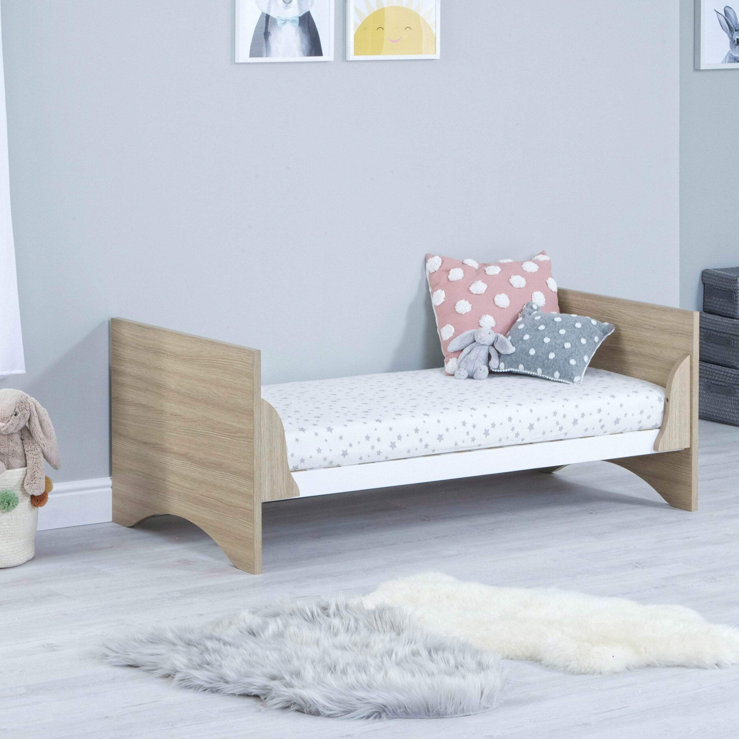 Babymore Veni Cot Bed - White Oak - Image 4