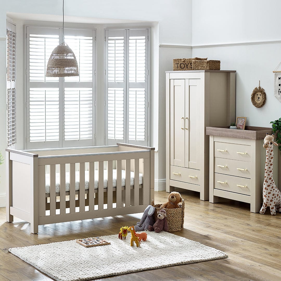 BabyStyle Bordeaux 3pc Furniture Set - Oatmeal Inc Free Spring Mattress - Image 3