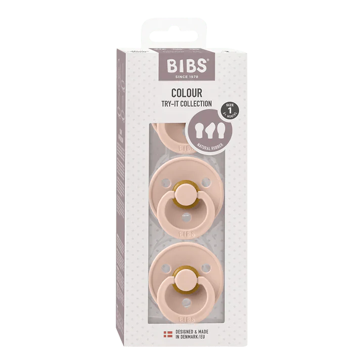 BIBS Try-It Collection Pacifiers 3 pack (Size 1) - Blush - Image 5