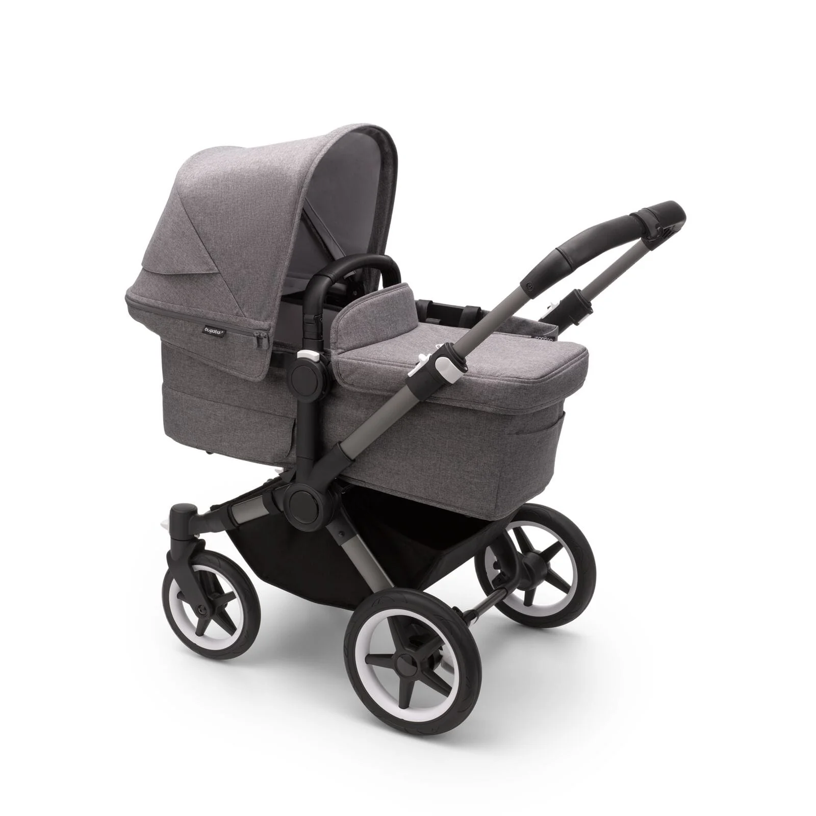 Bugaboo Donkey 5 Twin with Cloud T and Base T - Graphite/Grey Melange - Image 3