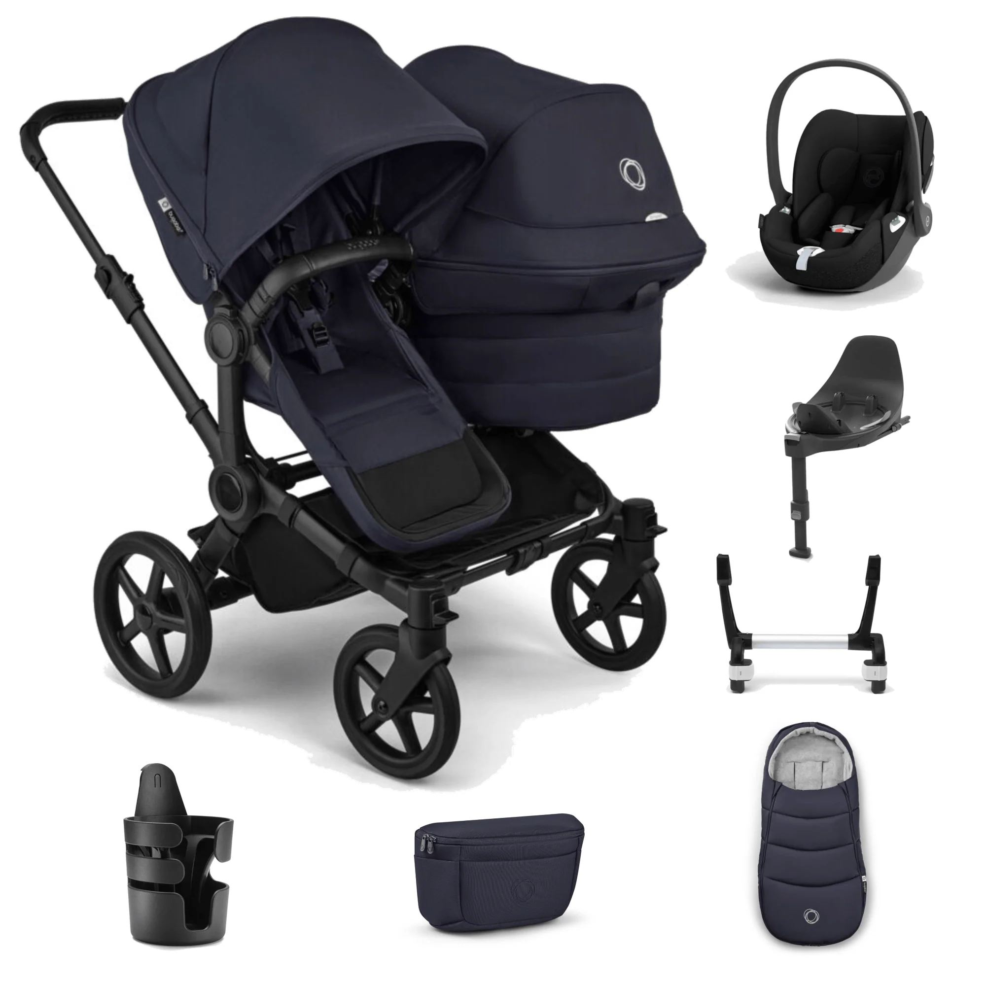 Bugaboo Donkey 6 Duo Ultimate (Cloud T) Travel System - Deep Indigo