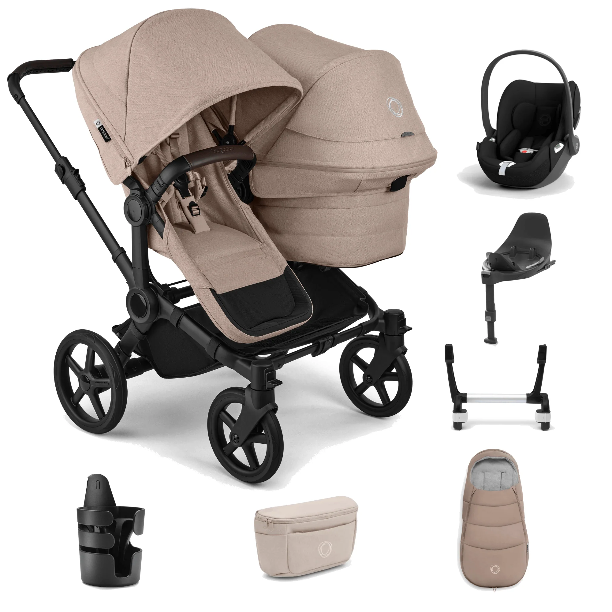 Bugaboo Donkey 6 Duo Ultimate (Cloud T) Travel System - Desert Taupe