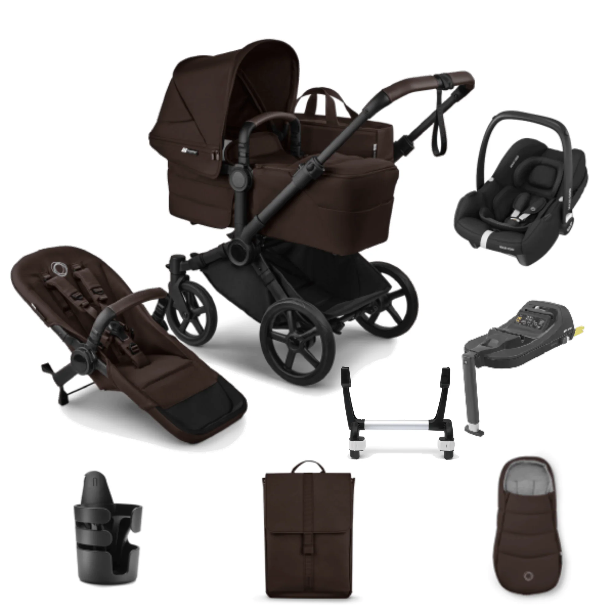 Bugaboo Donkey 6 Mono Ultimate (Cabriofix i-Size) Travel System - Cocoa Brown