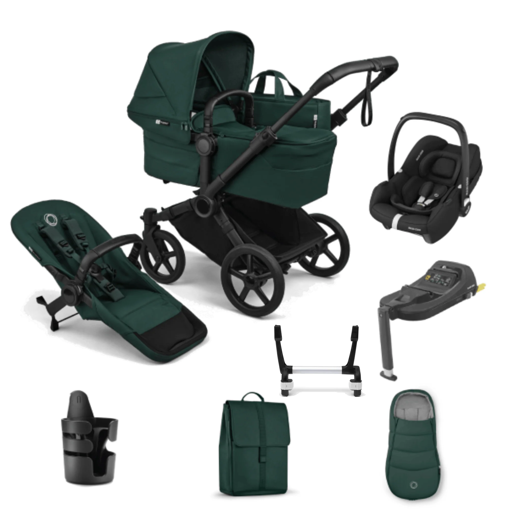 Bugaboo Donkey 6 Mono Ultimate (Cabriofix i-Size) Travel System - Fern Green