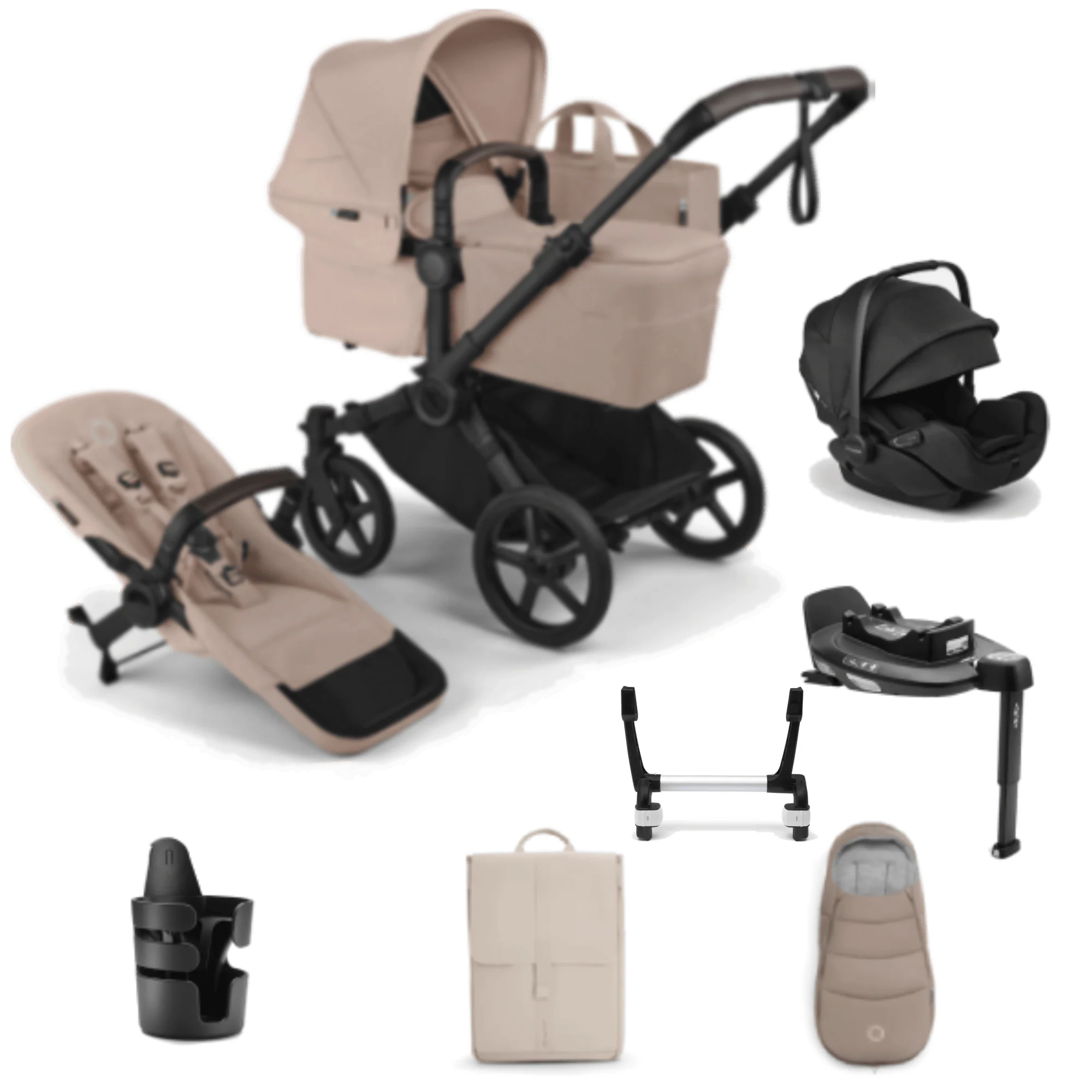 Bugaboo Donkey 6 Mono Ultimate (Otter by Nuna) Travel System - Desert Taupe