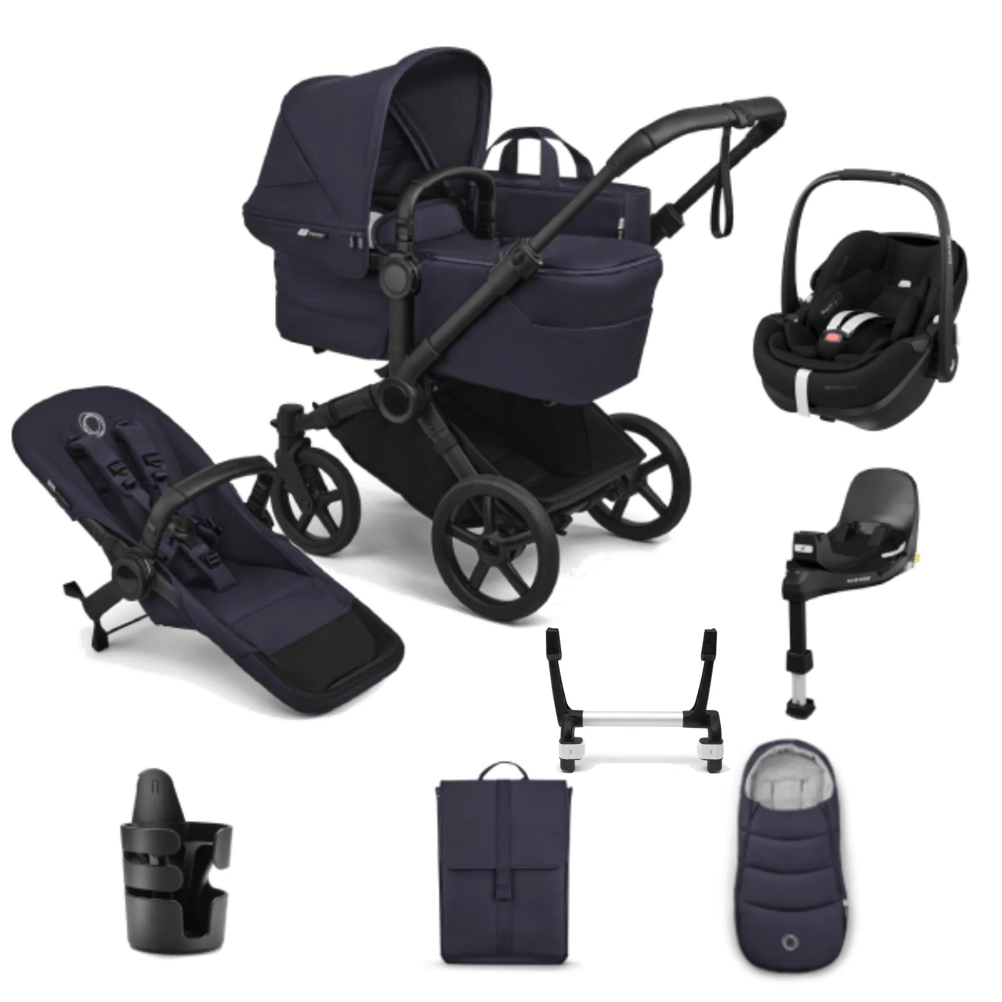 Bugaboo Donkey 6 Mono Ultimate (Pebble 360 PRO2) Travel System - Deep Indigo