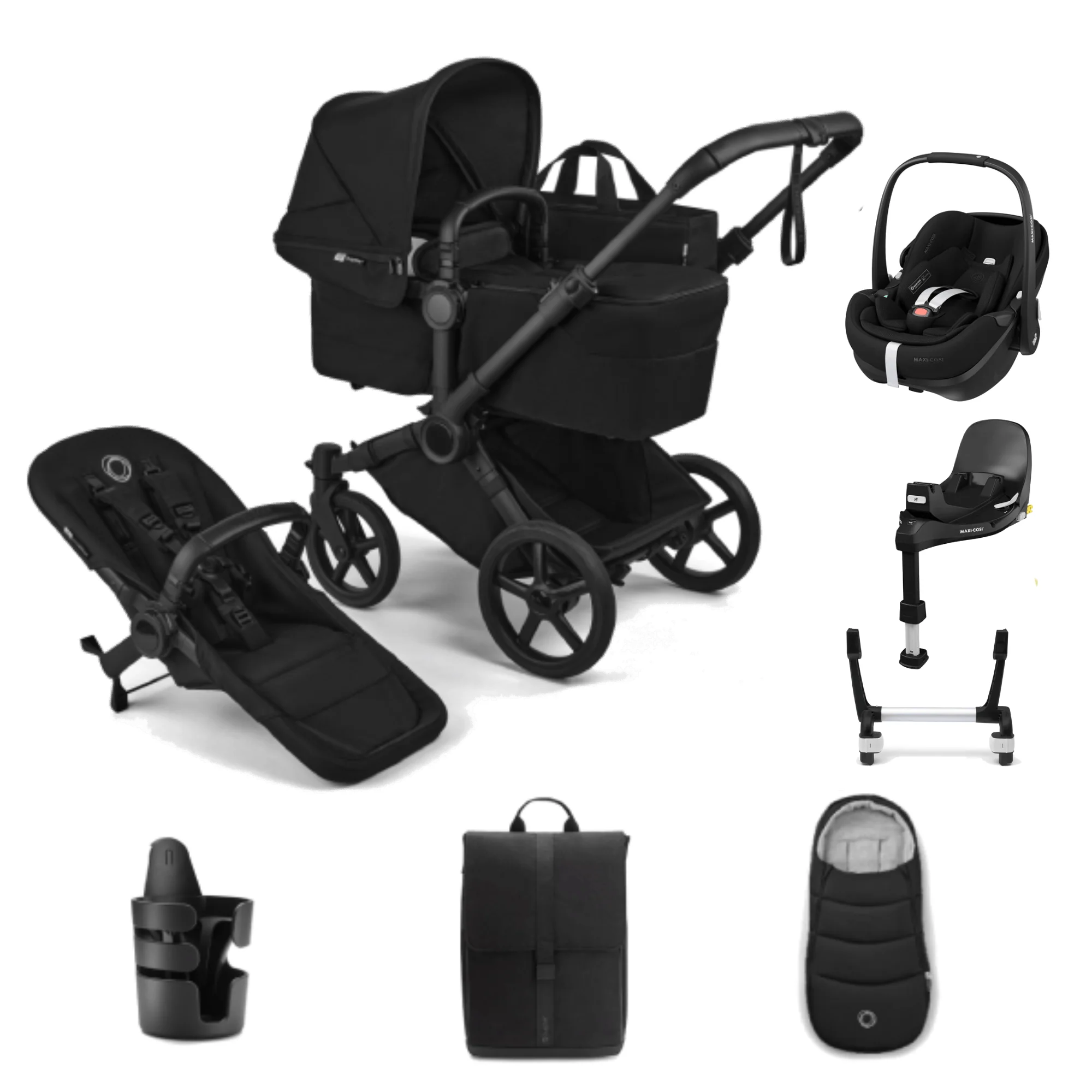 Bugaboo Donkey 6 Mono Ultimate (Pebble 360 PRO2) Travel System - Heritage Black