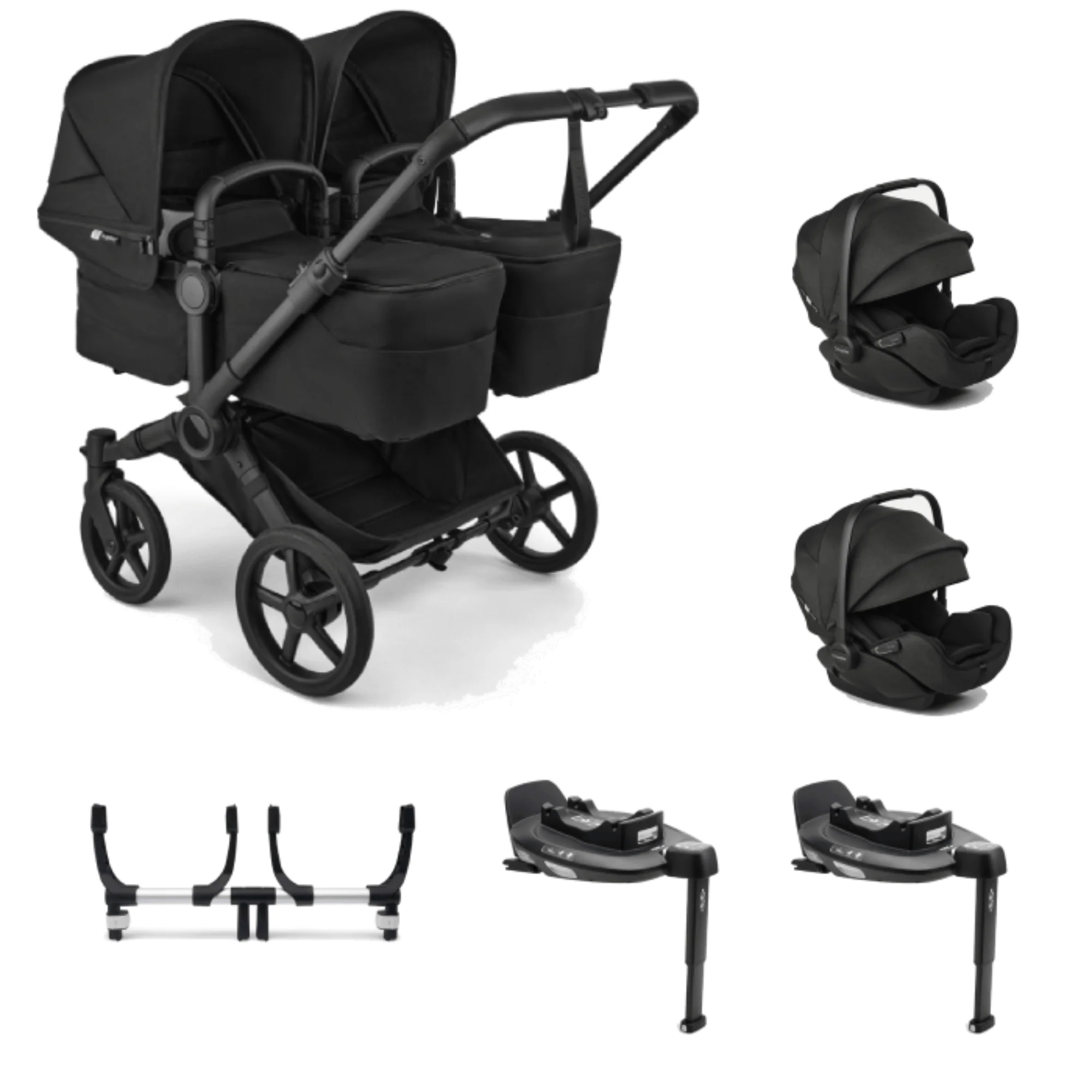 Bugaboo Donkey 6 Twin (Otter by Nuna) Travel System - Heritage Black