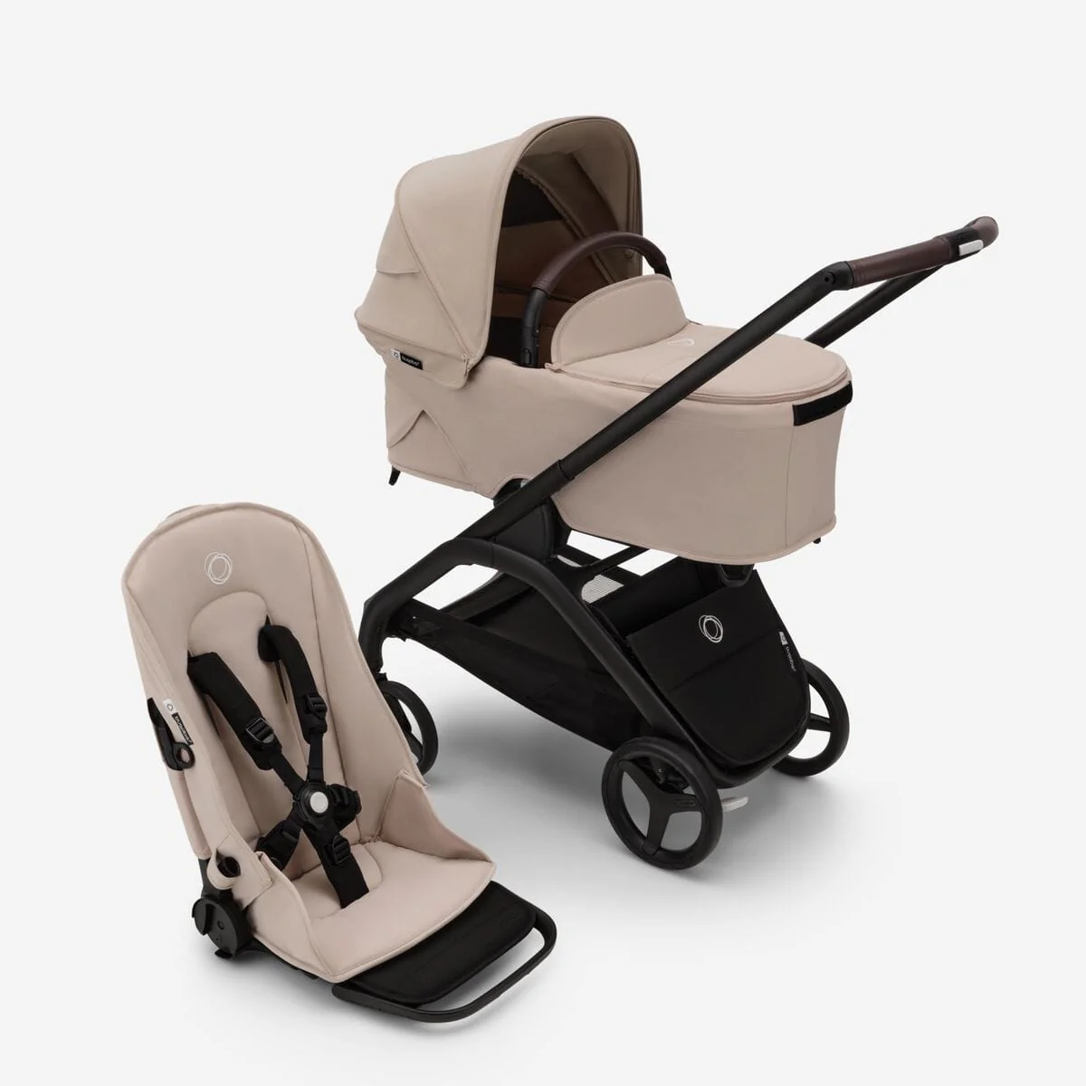 Bugaboo Dragonfly Pushchair with Carrycot - Desert /Taupe - Image 2
