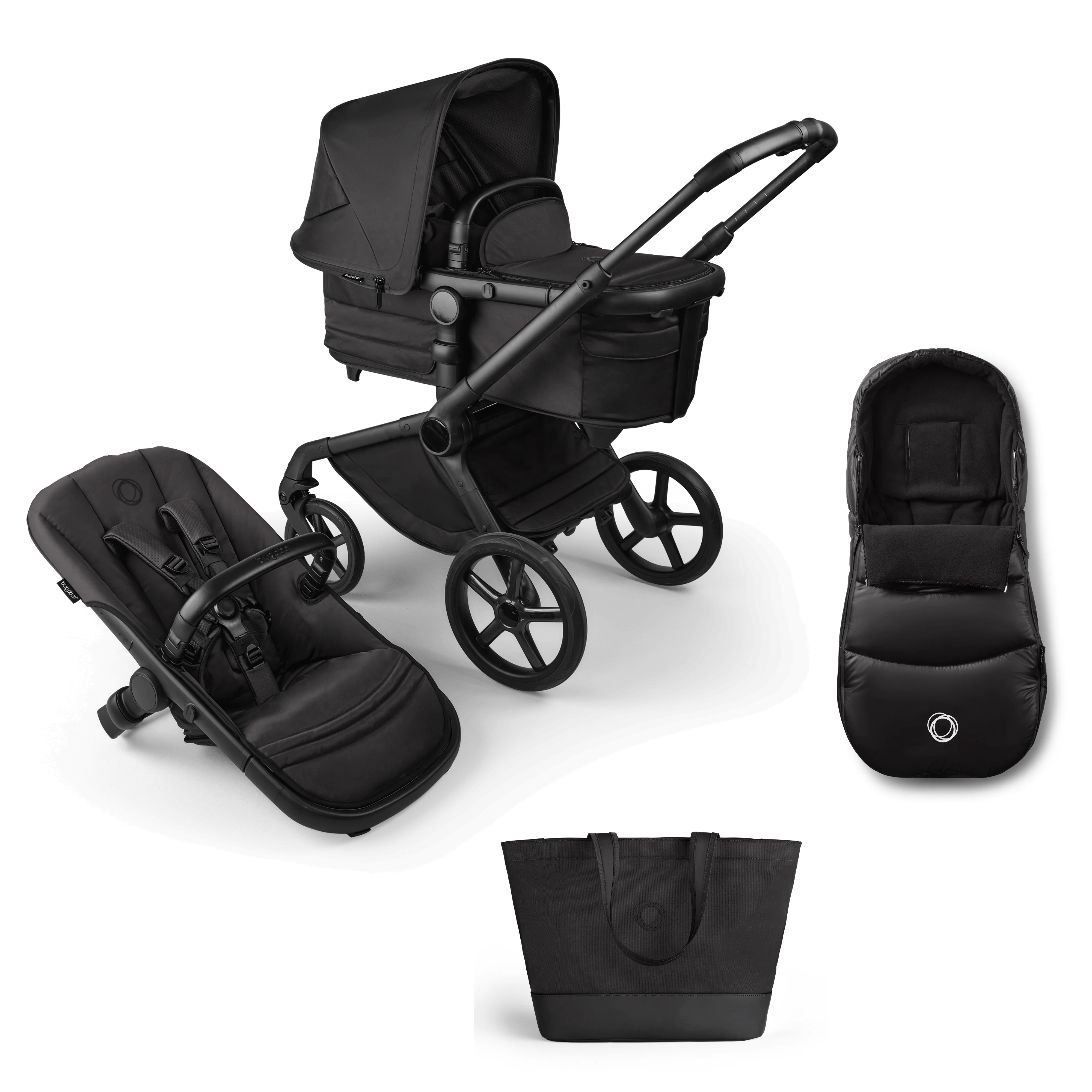 Bugaboo Fox 5 Essential Bundle, Noir Limited Edition - Black Moonlight