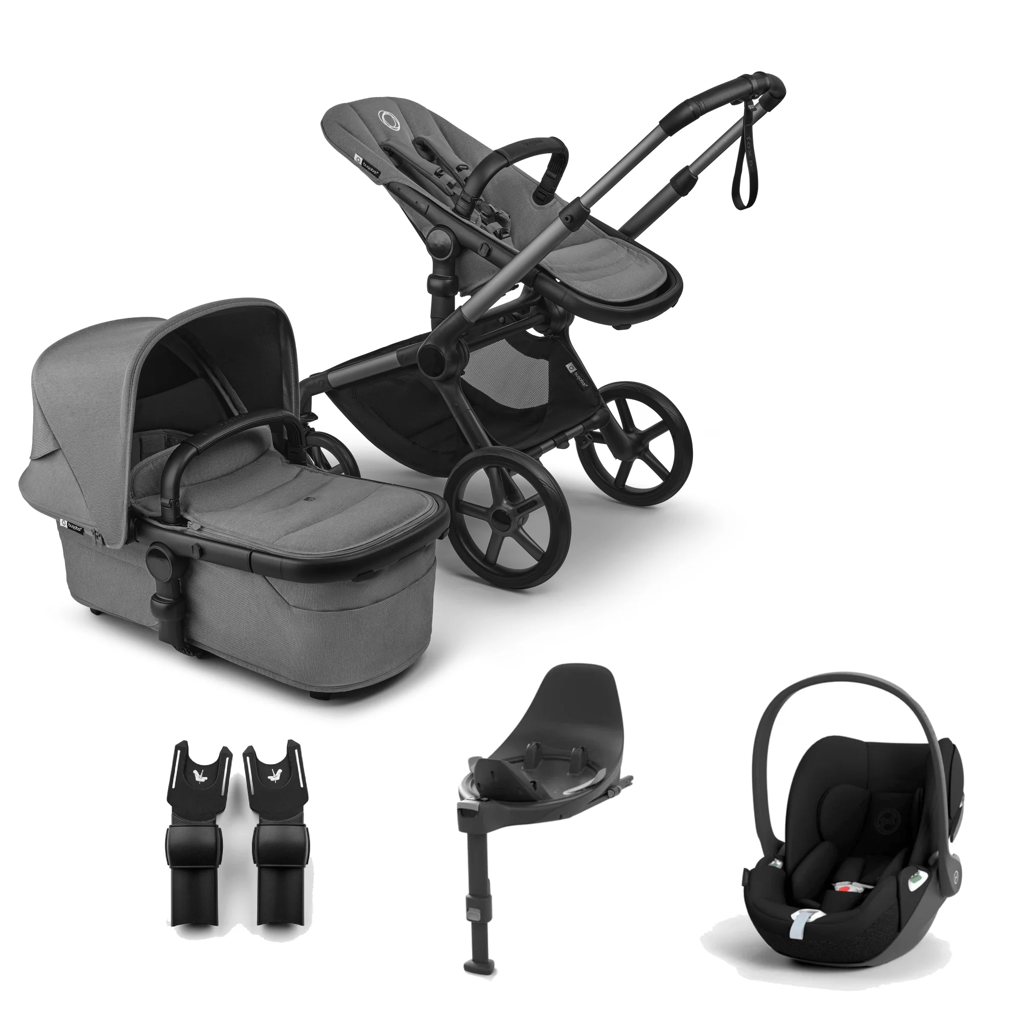Bugaboo Fox 5 Renew (Cloud T) Travel System - Graphite/Moon Grey