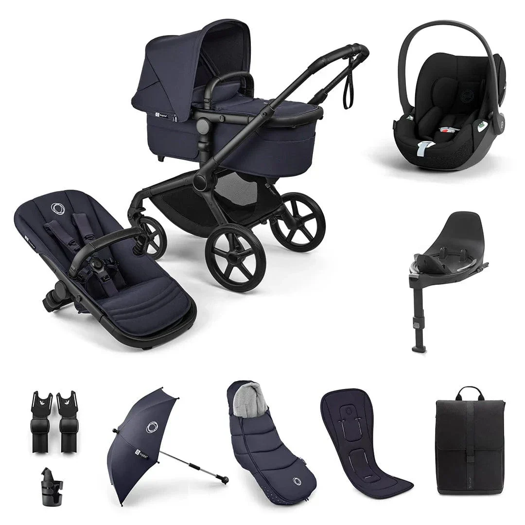 Bugaboo Fox 5 Renew Ultimate (Cloud T) Travel System - Black/Deep Indigo