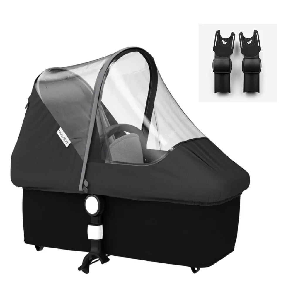 Bugaboo Fox High Performance Raincover &  Car Seat Adapter Bundle