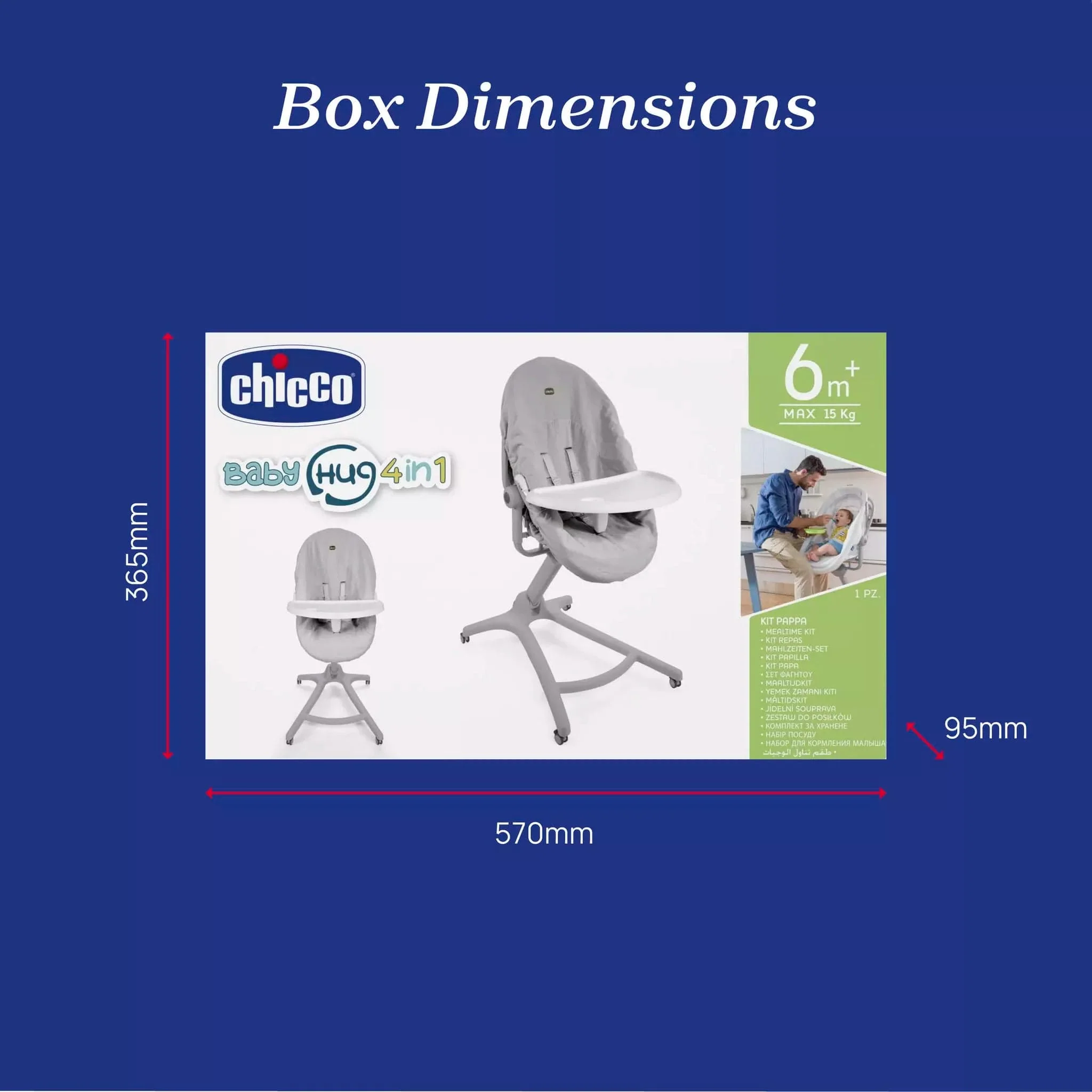 Chicco Baby Hug 4in1 Meal Kit (Tray and Cover) - Image 4