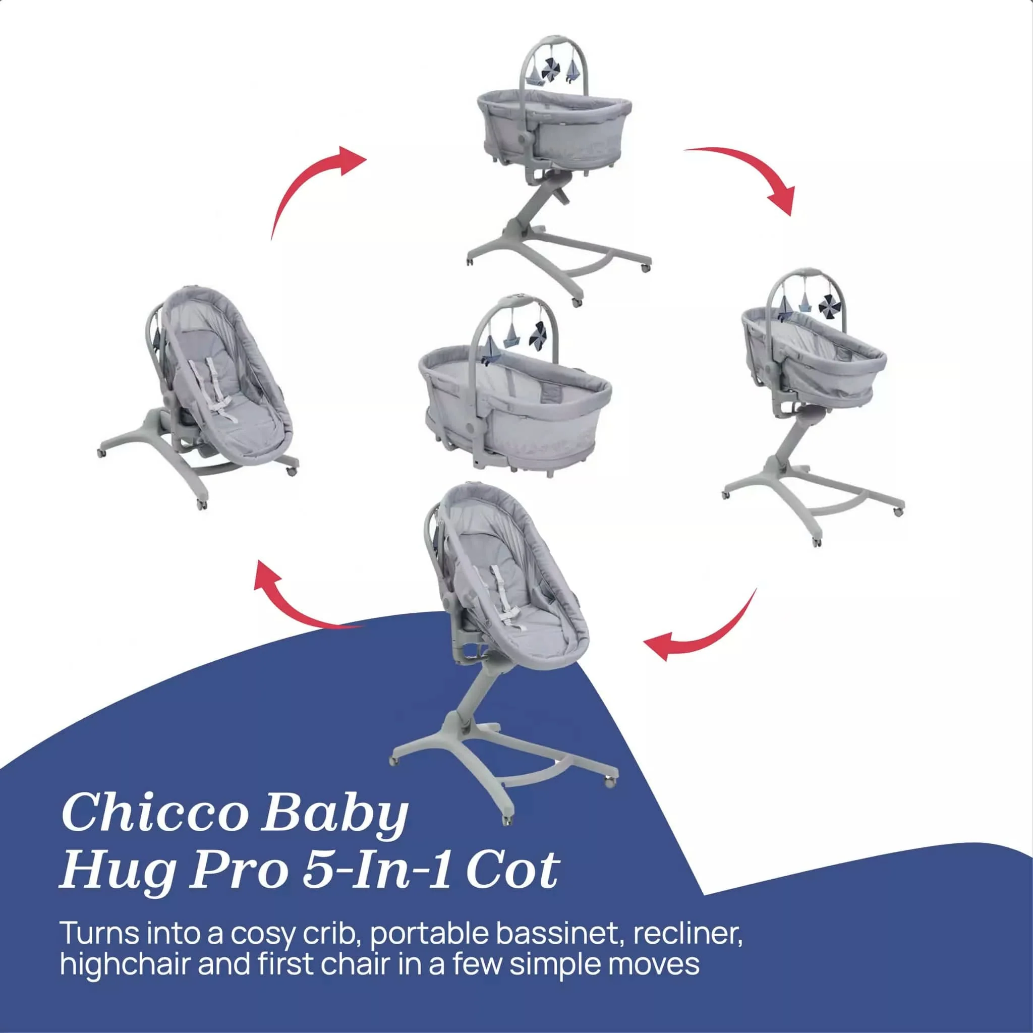 Chicco Baby Hug Pro 5 in 1 - Grey - Image 6